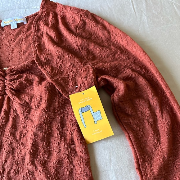 Sugar Moon Rust 2 Piece Top Set, Size L —NWT - Picture 12 of 12